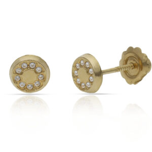 Pendientes oro 18kl redondos
