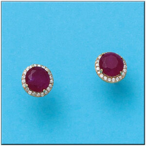Pendientes oro 18kl redondos - 8mm
