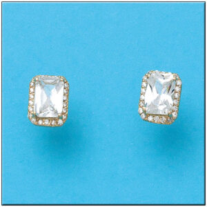 Pendientes oro 18kl rectangular