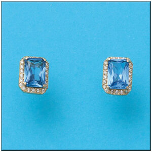Pendientes oro 18kl rectangular