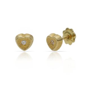 Pendientes oro 18kl corazon