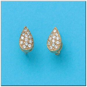 Pendientes oro 18kl lagrima circonitas