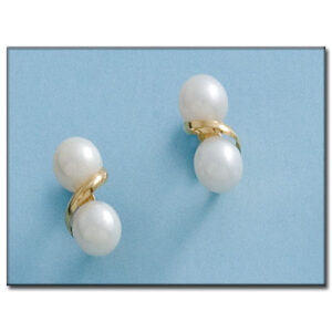 Pendientes en oro de 18kl con perlas