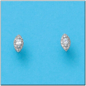 Pendientes oro blanco 18kl circonitas