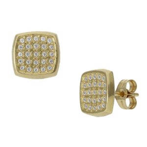 Pendientes oro 18kl cuadrados - 8x8mm