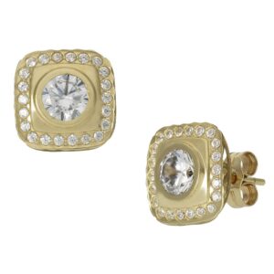 Pendientes oro 18kl cuadrados - 9x9mm
