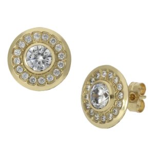 Pendientes oro 18kl redondos - 11mm