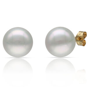 Pendientes oro 18kl perlas shell 12mm