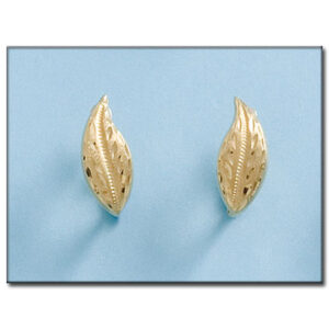 Pendientes oro 18kl hoja