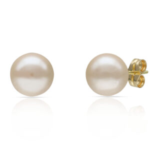 Pendientes oro 18kl perlas shell - 9mm