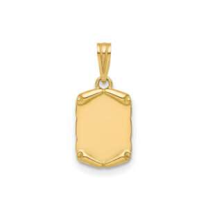 Placa oro 18kl pergamino liso - 12x18mm