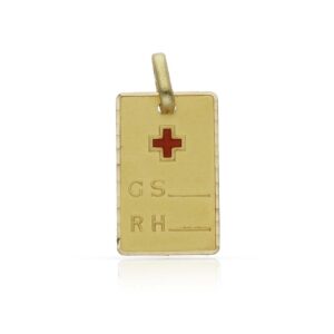 Placas oro 18kl grupo sanguineo -12x19mm *** agotado temporalmente**