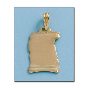 Placa oro 18kl pergamino lisa - 16x23mm