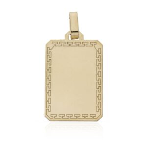 Placas oro 18kl greca - 19x28mm