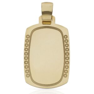 Placa oro 18kl circulo - 26x38mm