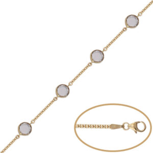 Pulsera oro 18kl bismark circonitas