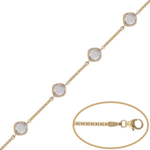 Pulsera oro 18kl piedra circonita