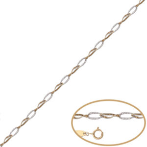 Pulsera oro 18kl bicolor