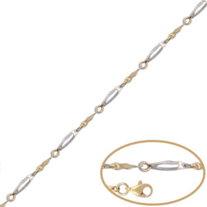 Pulsera oro 18kl bicolor