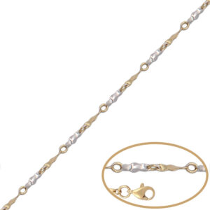 Pulsera oro 18kl bicolor