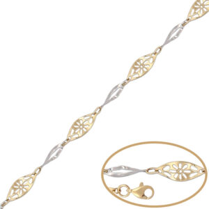 Pulsera oro 18kl bicolor