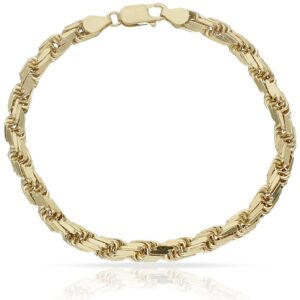 Pulsera oro 18kl salomonica tallada - 5.50mm