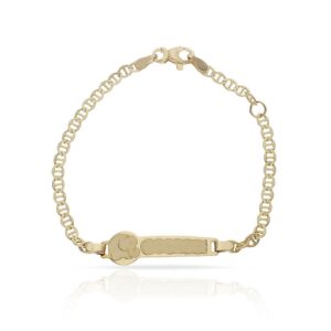Pulsera oro 18kl elefante ancla tallada