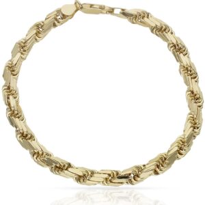 Pulsera oro 18kl salomonica tallada - 6mm