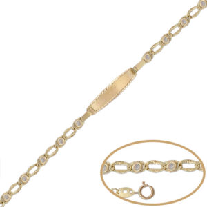 Pulsera oro 18kl circonitas - 12cm