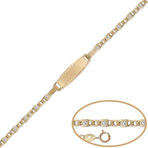 Pulsera oro 18kl circonitas - 14cm