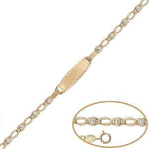 Pulsera oro 18kl circonitas - 13.50cm