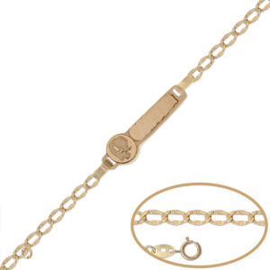 Pulsera oro 18kl elefante - 13cm