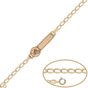 Pulsera oro 18kl chupete - 13cm