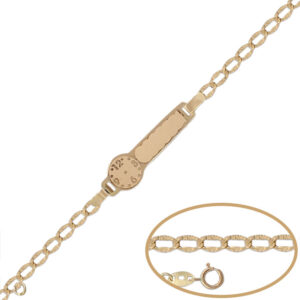 Pulsera oro 18kl reloj - 13cm