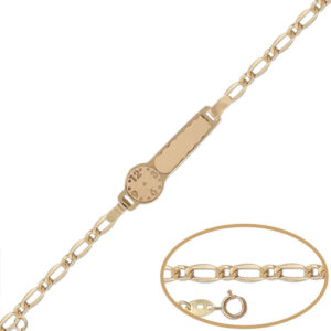 Pulsera oro 18kl reloj - 13cm