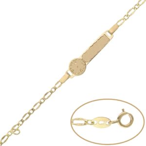 Pulsera oro 18kl reloj 1x1 - 13 cm