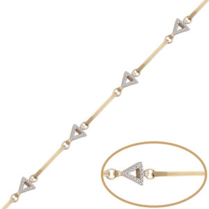 Pulsera oro 18kl circonitas