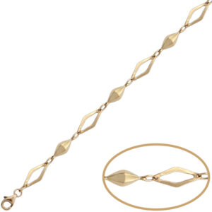 Pulsera oro 18kl rombos