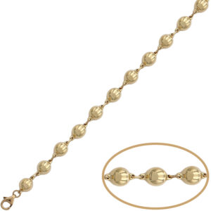 Pulsera oro 18kl bolas 6mm