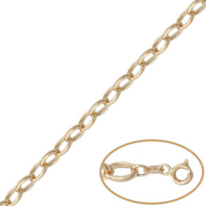 Pulsera oro 18kl rolot alargado - 6mm