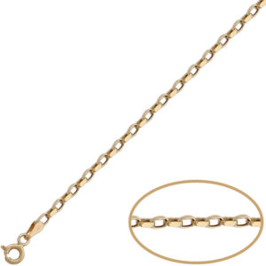 Pulsera oro 18kl rolot alargado - 2.50mm