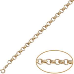 Pulsera hueca rolot oro 18kl - 6mm