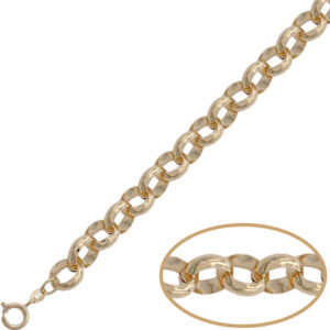 Pulsera oro 18kl hueca rolot - 9mm