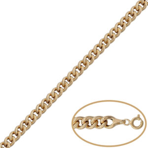 Pulsera oro 18kl barbada hueca - 6.50mm