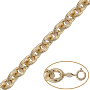 Pulsera oro 18kl rolot hueca - 12mm