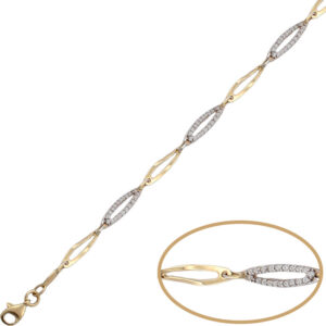 Pulsera oro 18kl circonitas