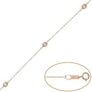 Pulsera oro 18kl chatones - 4mm