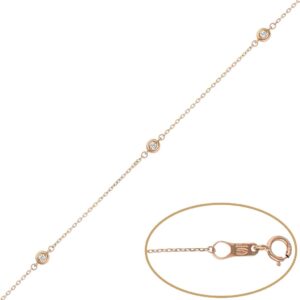 Pulsera oro 18kl chatones - 3.50mm