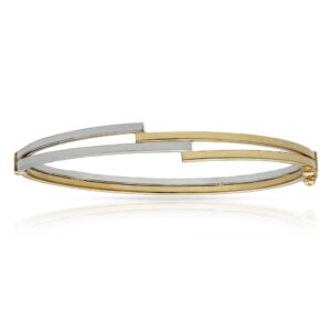 Brazalete oro 18kl bicolor