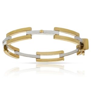 Brazalete oro 18kl bicolor